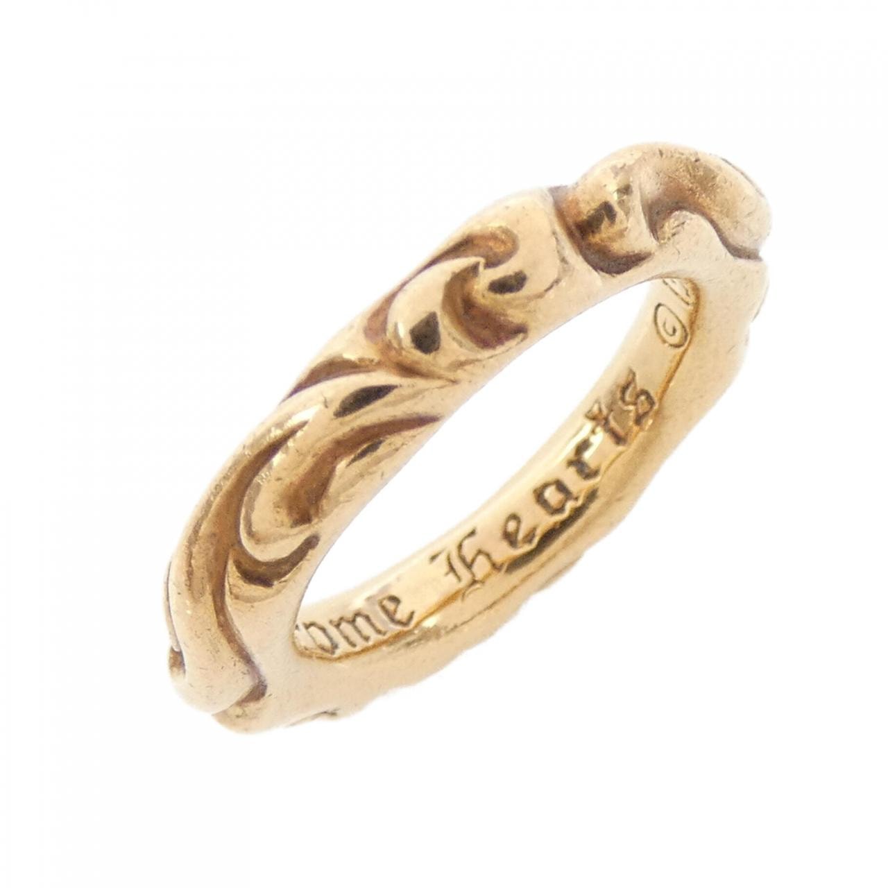 Chrome Hearts 22K Scroll Band Ring "Yellow Gold"