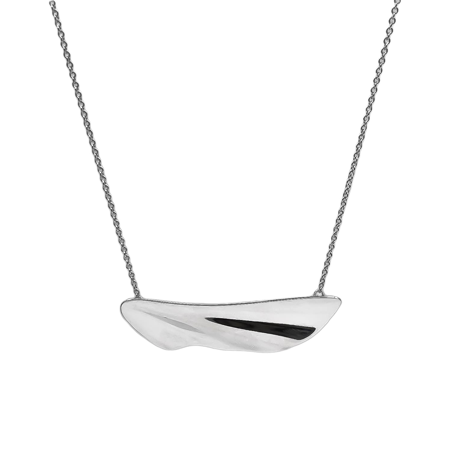 TIFFANY&Co. ティファニー ハイタイド  ネックレス
 ペンダント 羽 さざ波 エルサペレッティ SV925 シルバー 新品仕上済 レディース
 【中古】