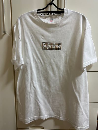 Supreme / Burberry Box Logo Tee "White"