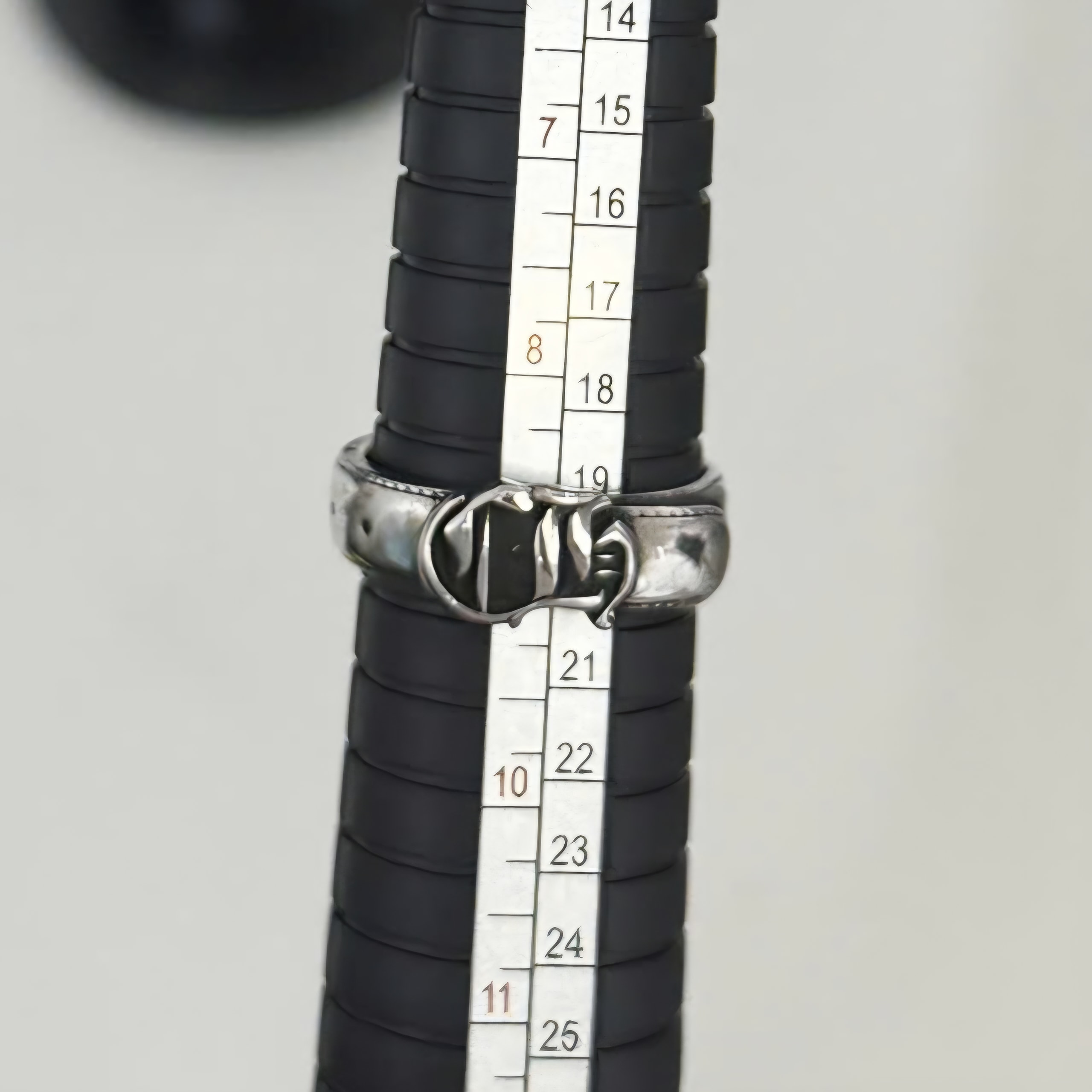 Chrome Hearts Belted CH Logo Small Ring "Silver"