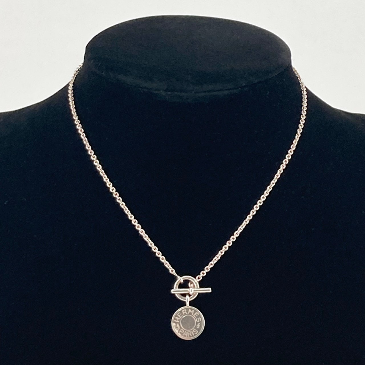 HERMES(エルメス) アミュレット セリエ コイン Ag925 ネックレス 9.78g シルバー