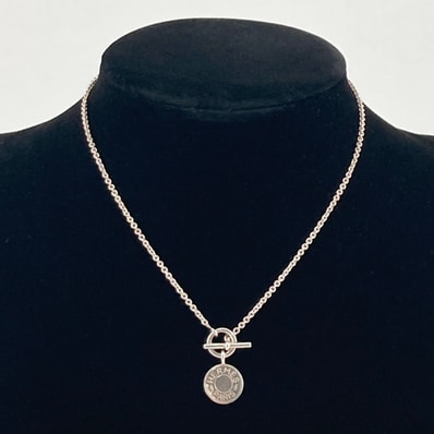 HERMES(エルメス) アミュレット セリエ コイン Ag925 ネックレス 9.78g シルバー