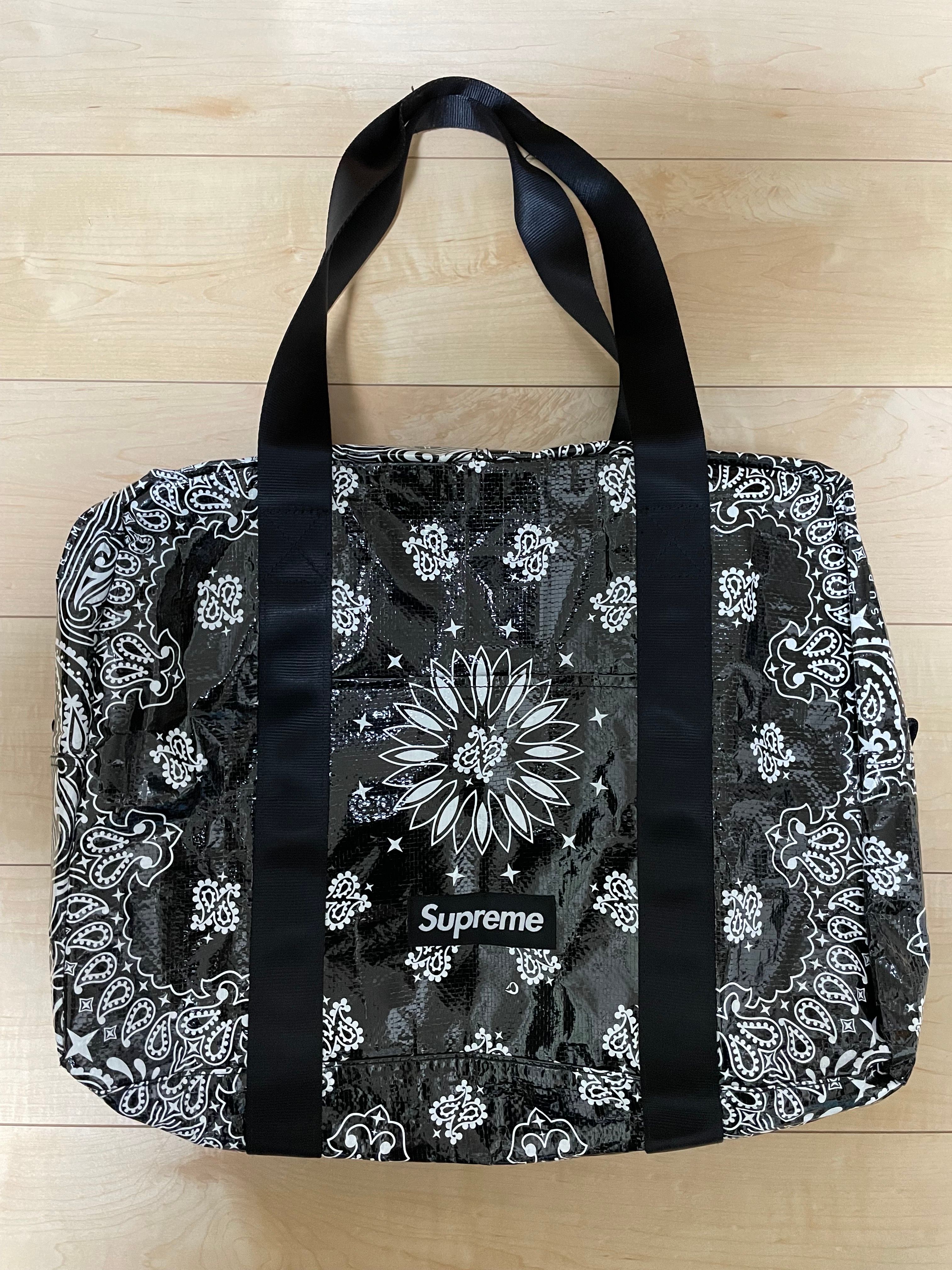 Supreme Bandana Tarp Small Duffle Bag "Black"