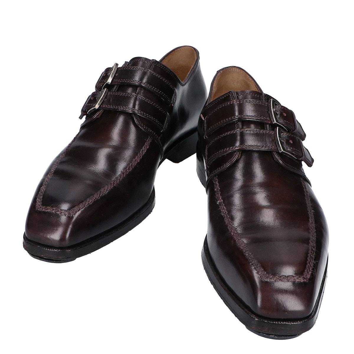 ベルルッティ 【美品】スクエアトゥ ダブルモンクストラップ 7