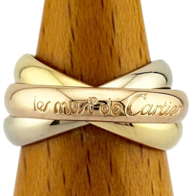 カルティエ トリニティ リング 指輪 10号 18金 K18イエローゴールド レディース CARTIER 中古