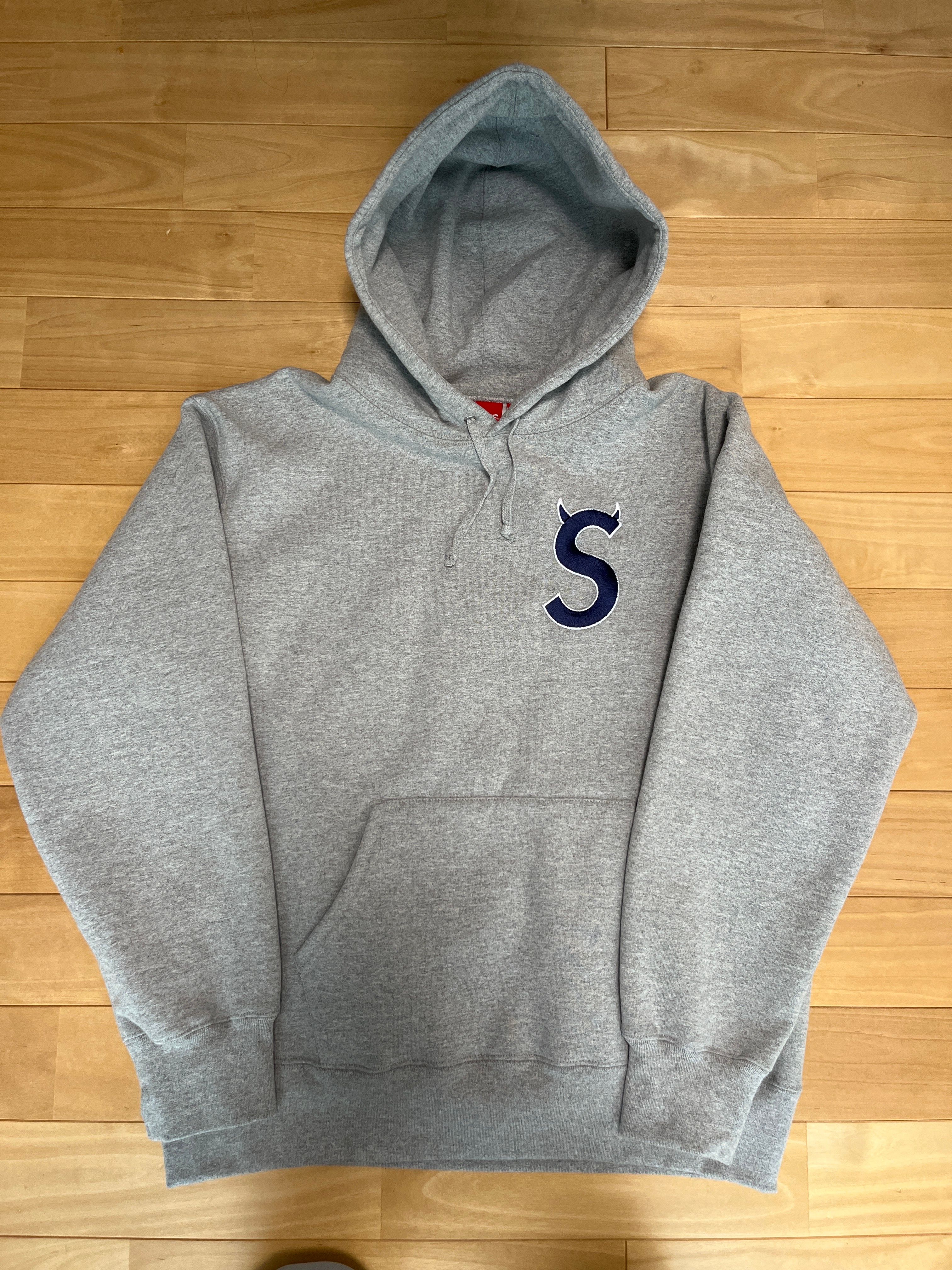 Supreme S Logo Hooded Sweatshirt "Heather Grey" (22FW)