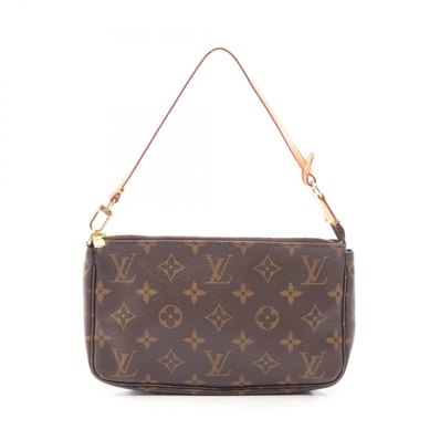 ルイ・ヴィトン LOUIS VUITTON ポシェットアクセソワール ハンドバッグ バッグ PVCコーティングキャンバス レザー モノグラム レディース ブラウン系 M51980 【中古】