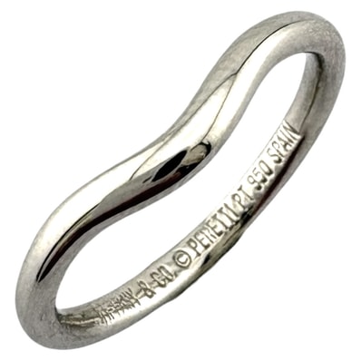 ティファニー カーブ ド バンド リング 指輪 8号 Pt950プラチナ レディース TIFFANY&Co. 中古