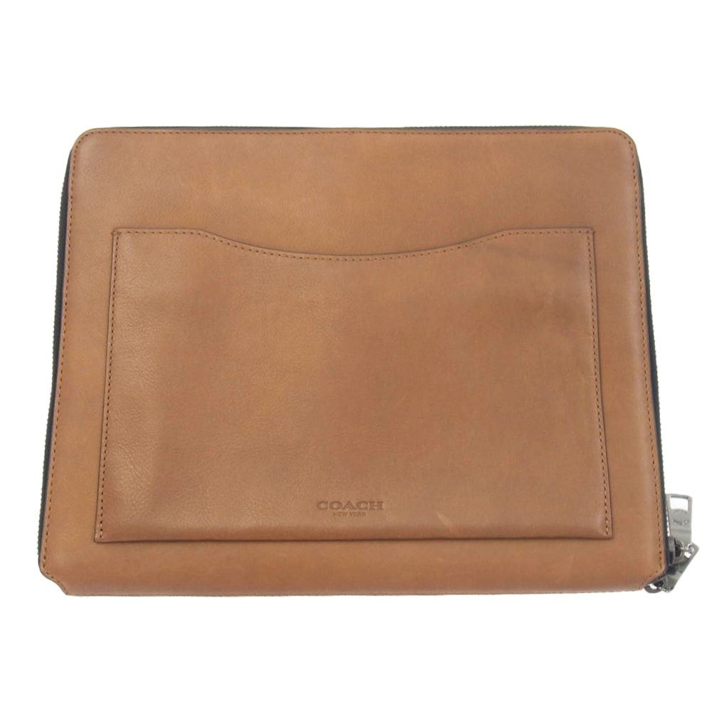 COACH コーチ バッグ 64822 レザー クラッチ タブレットケース セカンドバッグ ブラウン系【中古】