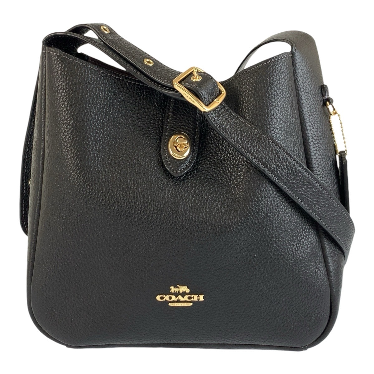 美品 COACH コーチ ハドリーコンバーチブル ブラック 黒 ゴールド金具 レザー ショルダーバッグ ポシェット 1-0296114 【中古】