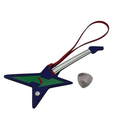 エルメス HERMES チャーム バッグチャーム ロデオ ロックチャーム ピック付き エレキギター ネイビー