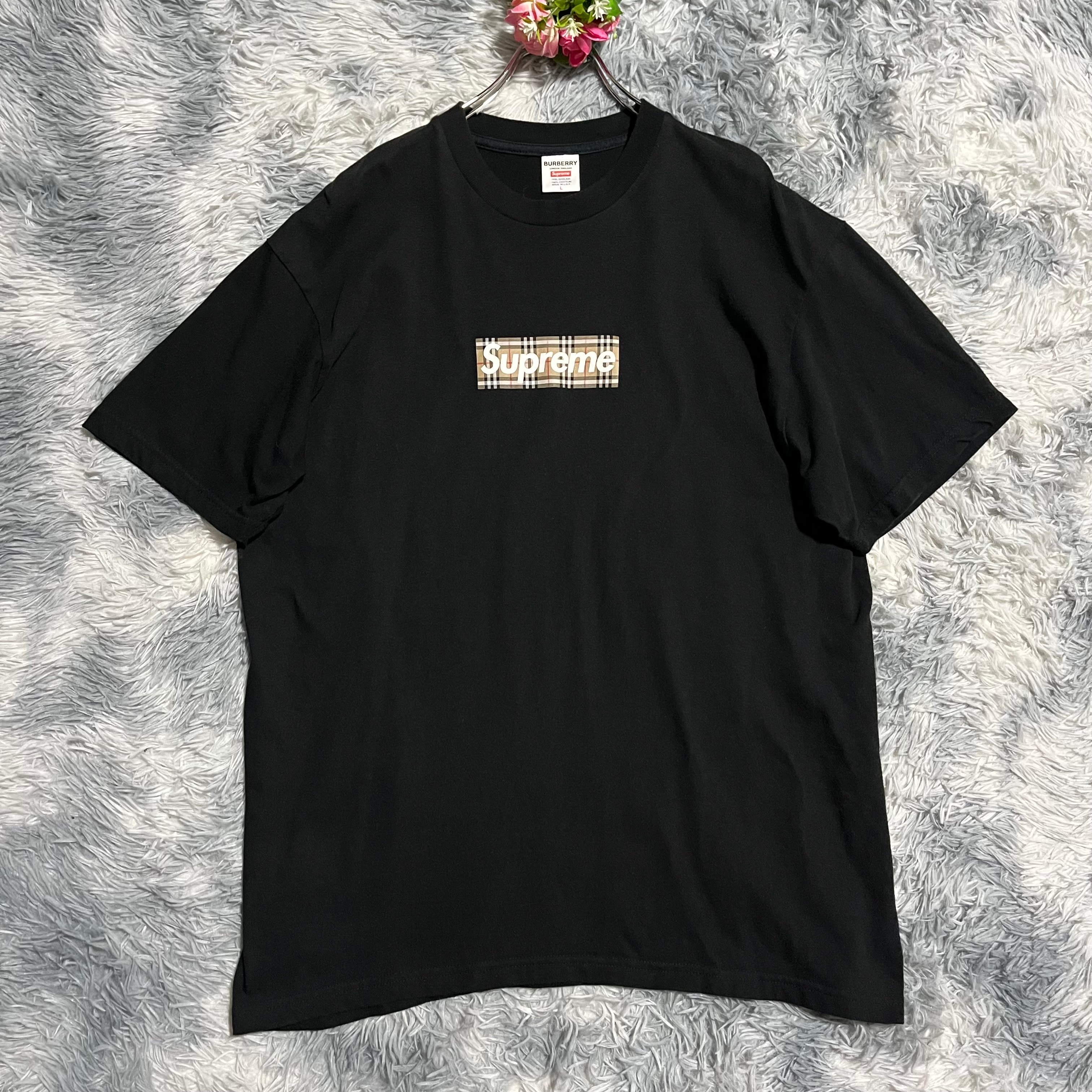 Supreme / Burberry Box Logo Tee "Black"
