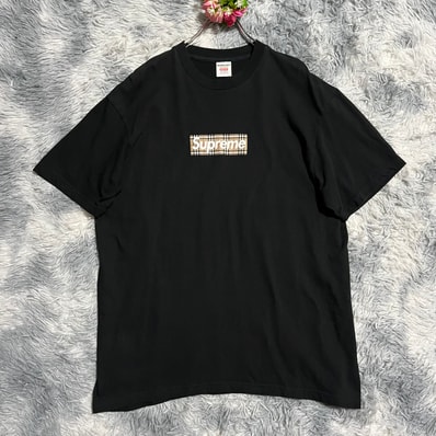 Supreme / Burberry Box Logo Tee "Black"