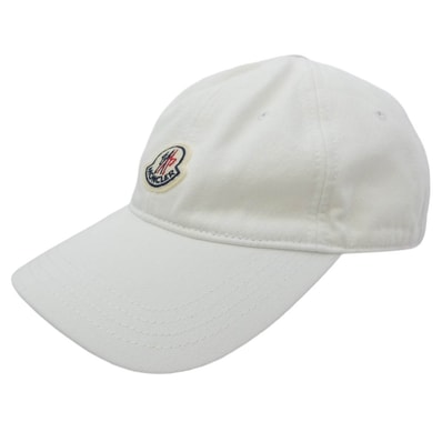 MONCLER モンクレール キャップ F10913B70600 V0090 モンクレールジャパンタグ BERRETO BASEBALL ワッペン付 ベースボール キャップ 帽子 ホワイト ホワイト系【中古】