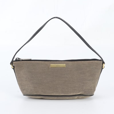 ■美品 グッチ07198 ショルダーバッグ レザー×キャンバス