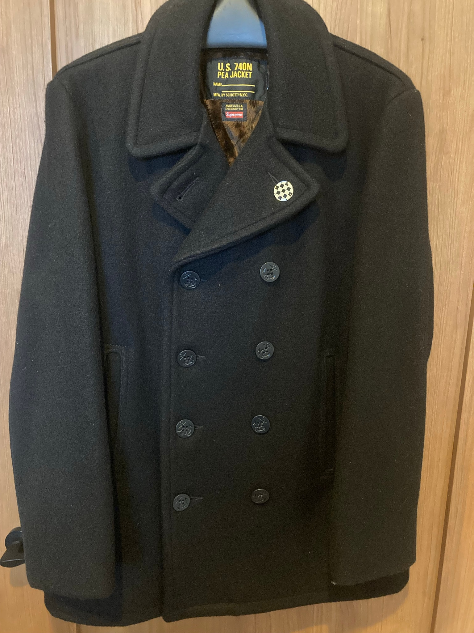Supreme x Schott Peacoat "Black"