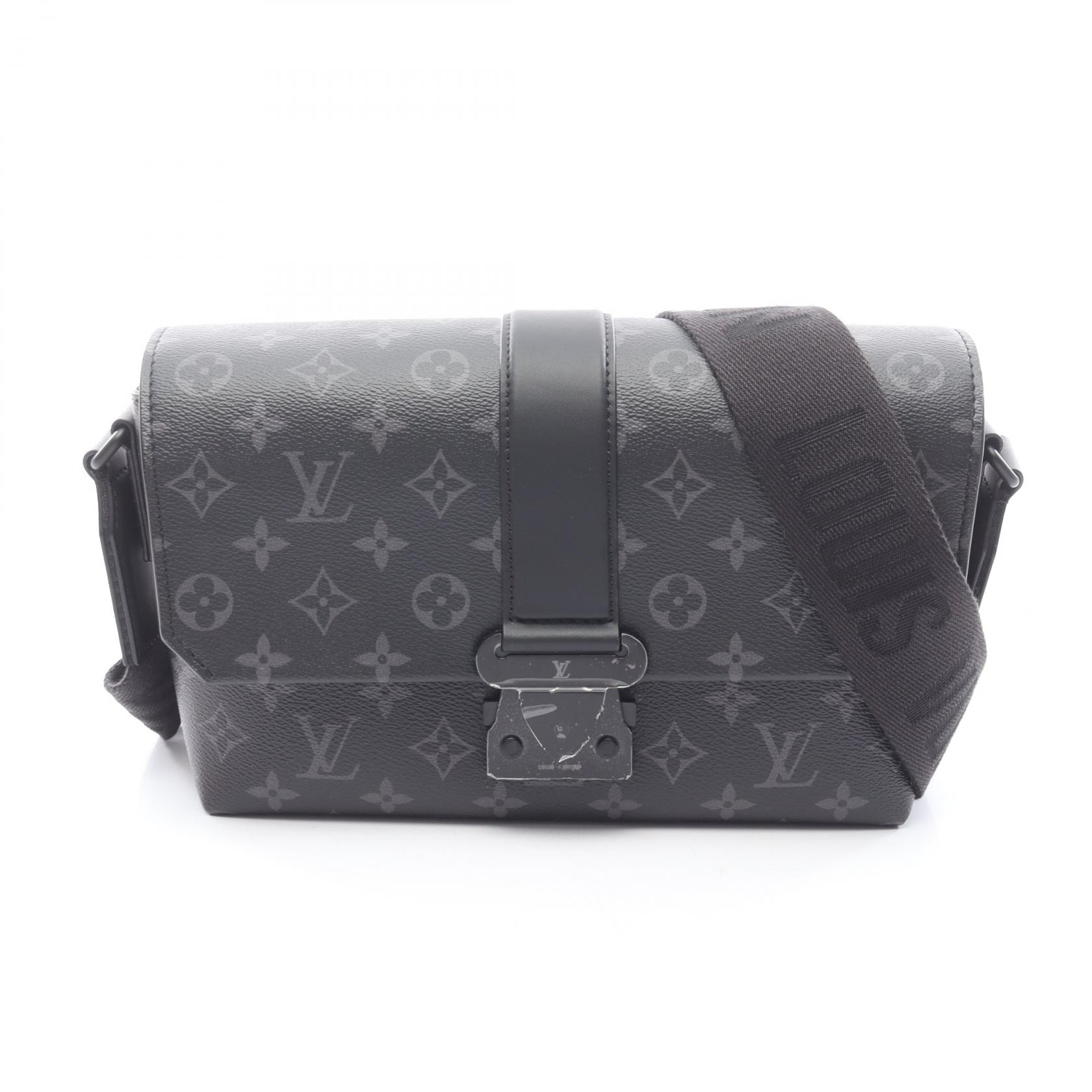 ルイ・ヴィトン LOUIS VUITTON Sケープ メッセンジャー ショルダーバッグ バッグ PVCコーティングキャンバス レザー モノグラム・エクリプス メンズ ブラック系 M46794 【中古】