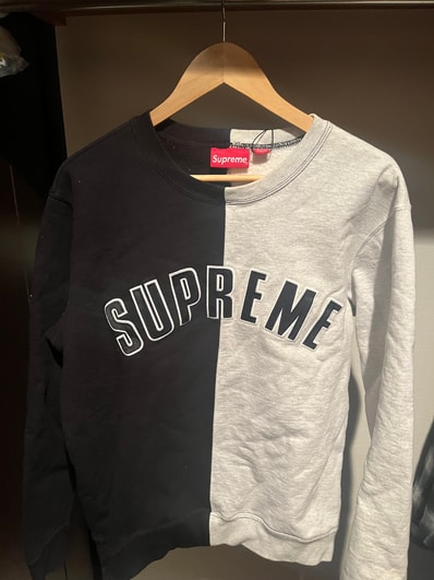 Supreme Split Crewneck Sweatshirt "Black"