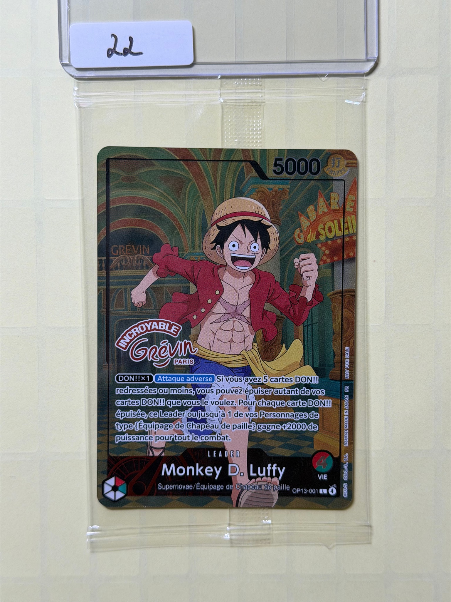 【10枚】ONE PIECE グレヴァン美術館 プロモカード ルフィ モンキー・D・ルフィ L [OP13-001]【フランス語版】(プロモーション