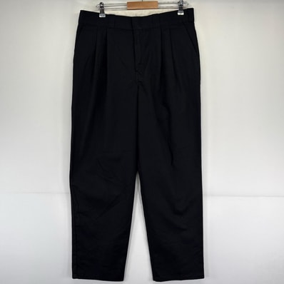 古着 90's/90年代 ディッキーズ Dickies USA製 パンツ ワーク 2タック ツールポケット ジッパーフライ W36 L32 ブラック系 メンズ