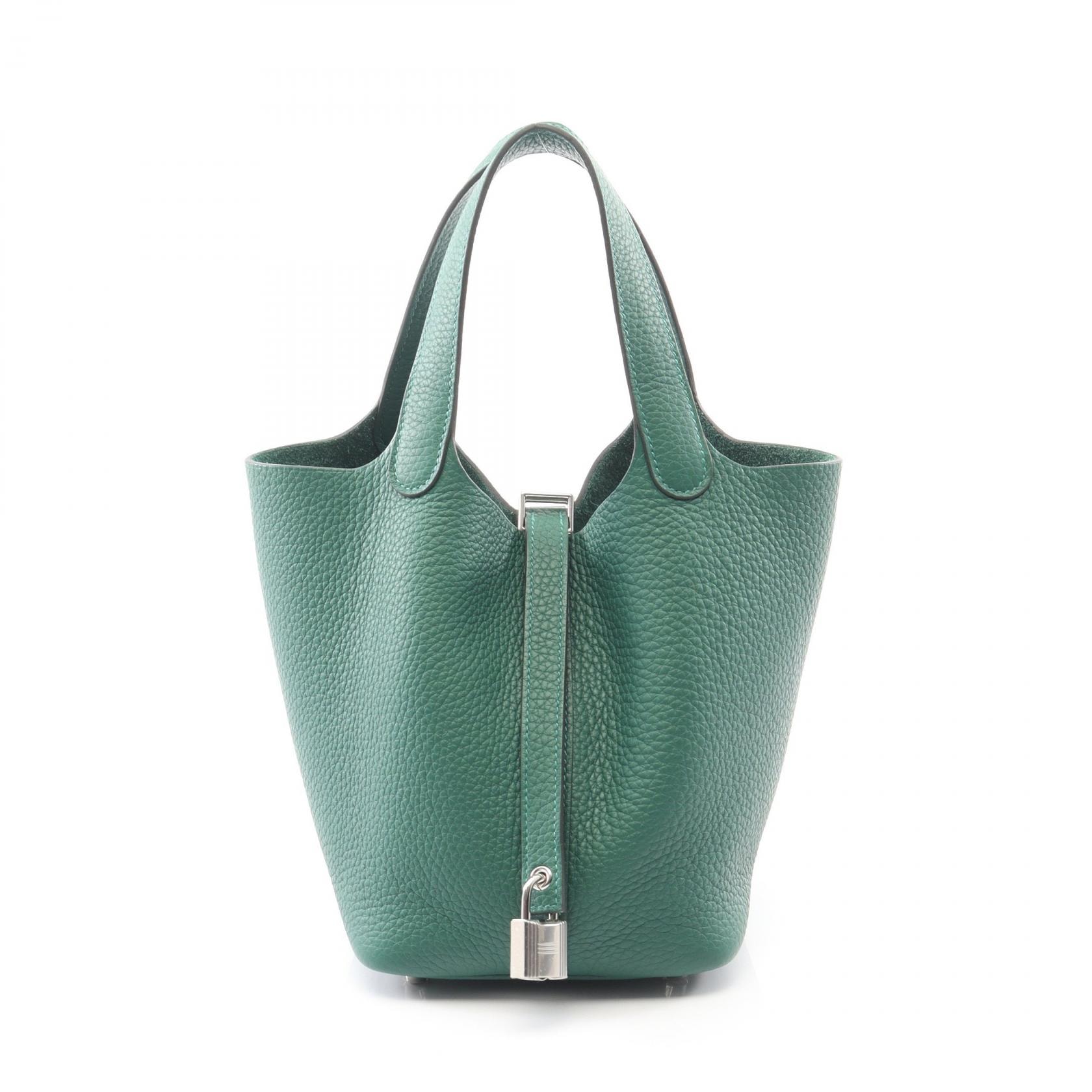 エルメス HERMES ピコタンロックPM ハンドバッグ バッグ レザー トリヨンクレマンス トリヨンクレマンス ヴェールヴェルティゴ K刻印(2025年製造) レディース グリーン系 【中古】