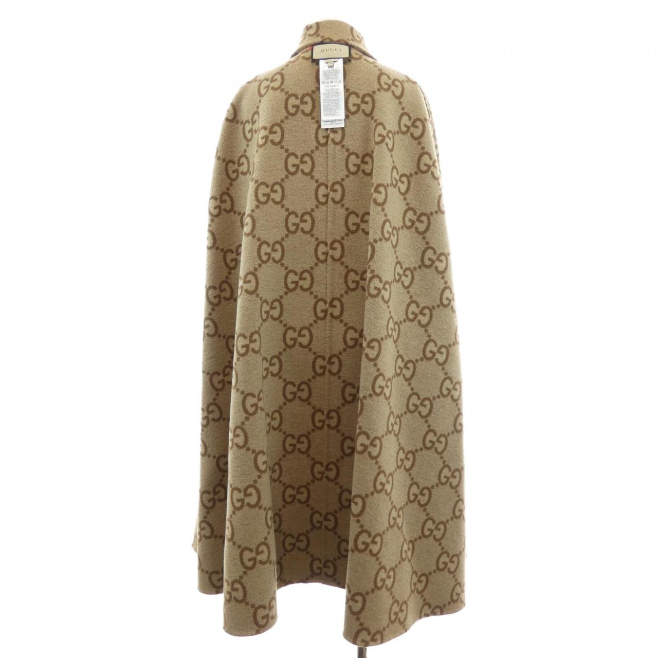 GUCCI ブラウン ベルベット ケープ 正規品 未使用 自宅保管品 B (目立った傷や汚れなし)】グッチ GUCCI 695127 ZAIT6 ケープ 38の