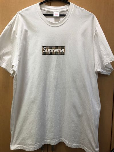 Supreme / Burberry Box Logo Tee "White"