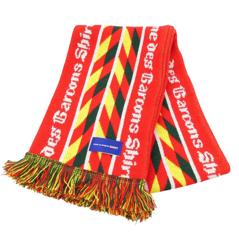 COMME des GARCONS コムデギャルソン 25AW FP-K402 SHIRT シャツ knitted jacquard acrylic football scarves ジャカード アクリル フットボール スカーフ マフラー【中古】