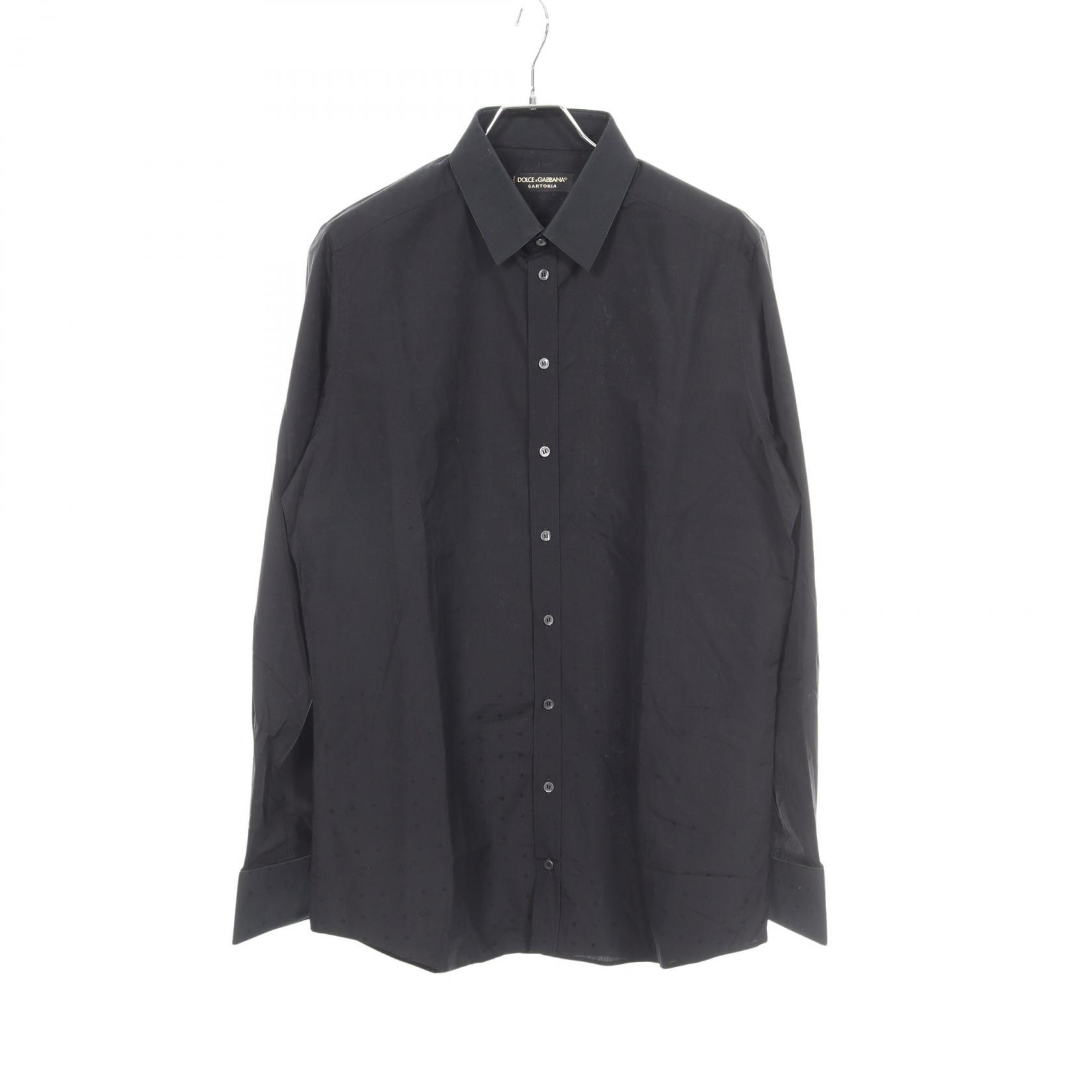 ドルチェアンドガッバーナ DOLCE & GABBANA SARTORIA ドット 長袖 衣料品 トップス コットン メンズ ブラック系 G5DZ3T 【中古】