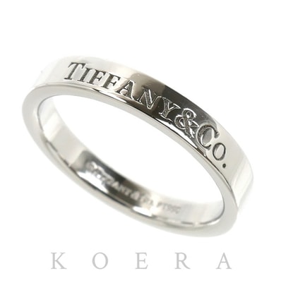 TIFFANY&Co. ティファニー Pt950プラチナ フラットバンド リング・指輪 9号 4.8g レディース【中古】【美品】