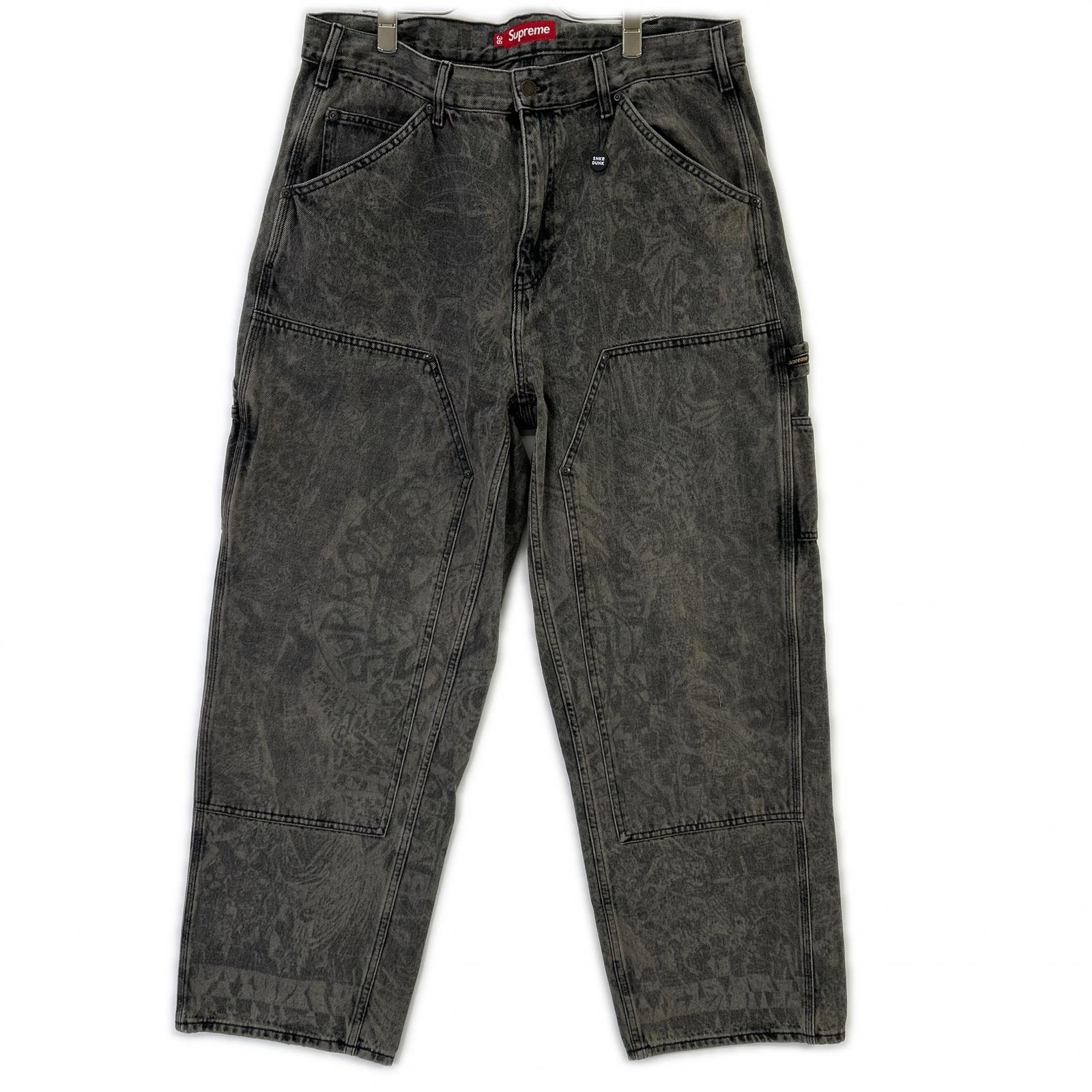 シュプリーム 24AW Liberty/グレー Double Knee Painter Pant ダブルニーペインターデニムパンツ 36