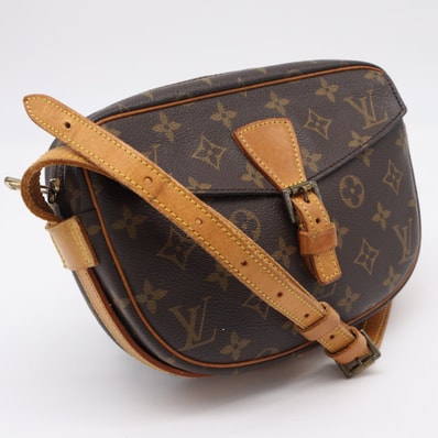 LOUIS VUITTON ルイ・ヴィトン モノグラム ジュヌフィーユPM M51227 ショルダーバッグ ブラウン コーティングキャンバス レザー レディース