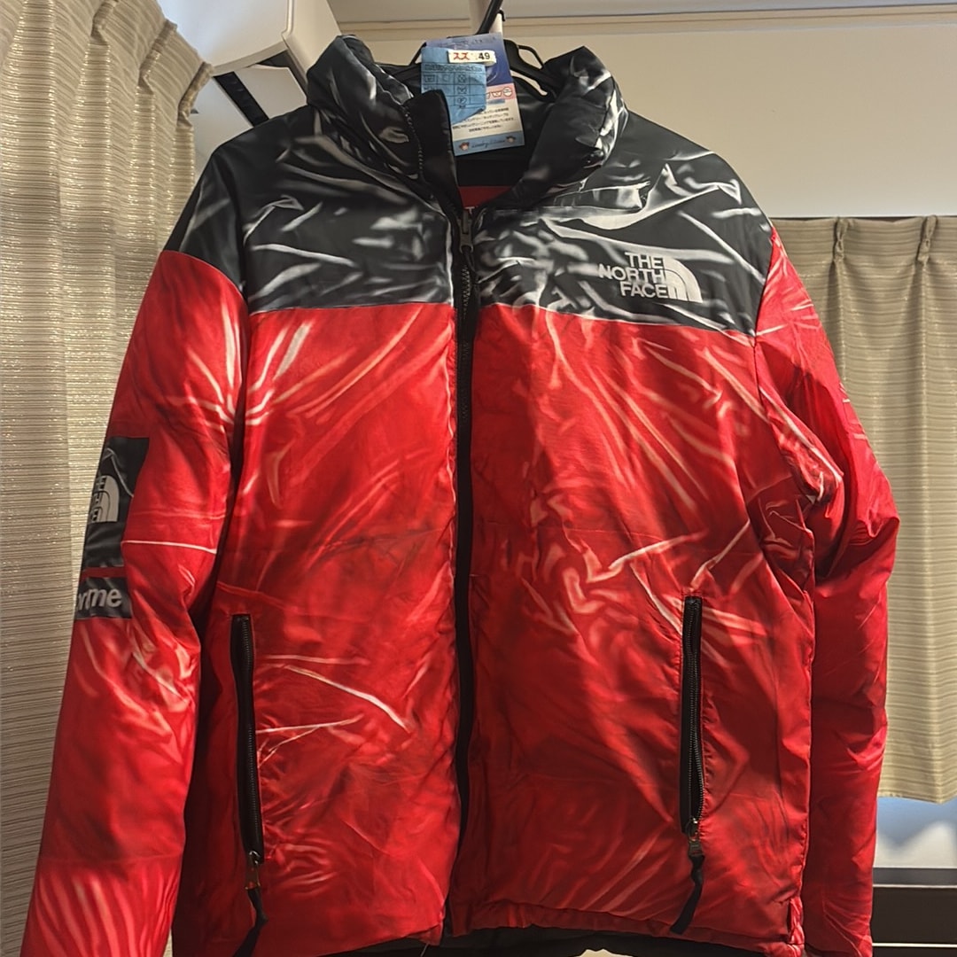 Supreme x The North Face Trompe Loeil Printed Nuptse Jacket "Red"