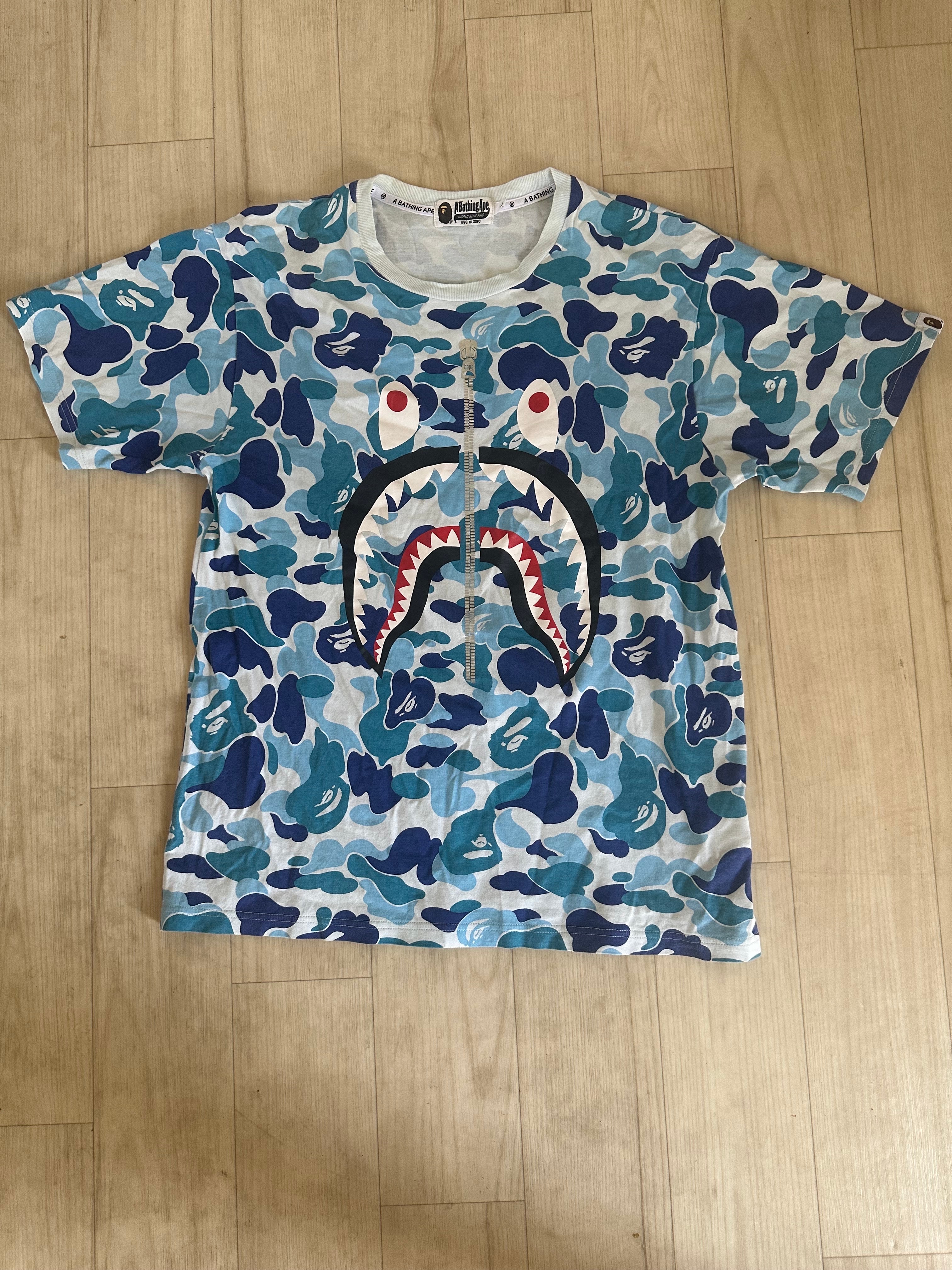 A BATHING APE ABC Camo College Baby Lisa Tee "Blue"