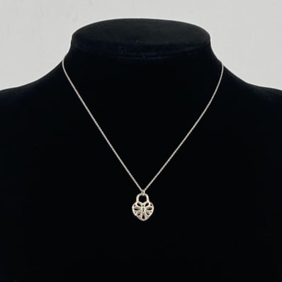 TIFFANY&Co.(ティファニー) フィリグリー ハート ロックスモール ペンダント Ag925 ネックレス 2.40g シルバー