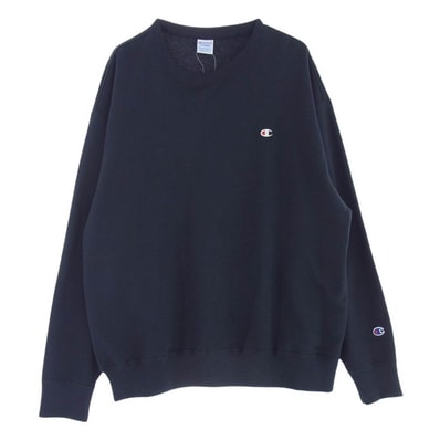 Champion チャンピオン スウェット C3-W001L オーバーサイズ クルー ネック スウェット ネイビー系 3L【美品】【中古】