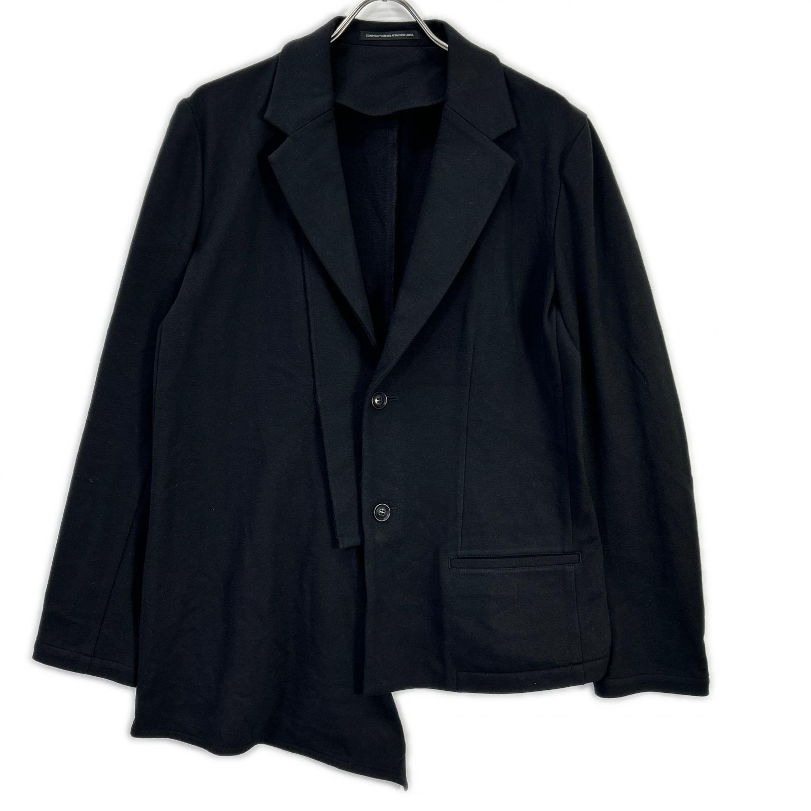 ワイズ YL-J11-015 ブラック ASYMMETRIC COMBED FLEECE JACKET 3