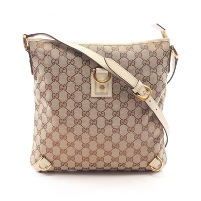 グッチ GUCCI アビー GGキャンバス ショルダーバッグ バッグ キャンバス レザー レディース ベージュ系 / アイボリー系 131326 【中古】