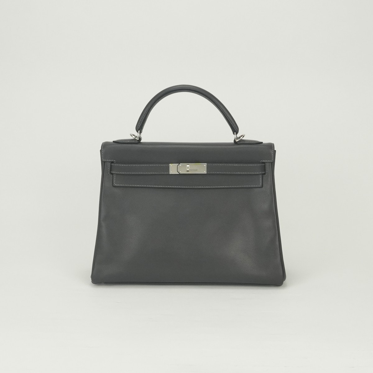 エルメス HERMES ケリー32 ケリー 32 バッグ トートバッグ ショルダーバッグ エプソン アルドワーズ Ardoise グレー Gray シルバー金具 ハンドバッグ 2way 新型金具 ヴォーエプソン 内縫い