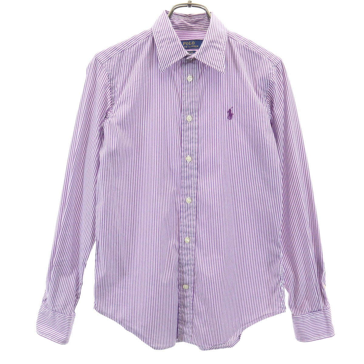 POLO RALPH LAUREN ポロラルフローレン ストライプ柄 長袖 シャツ パープル系