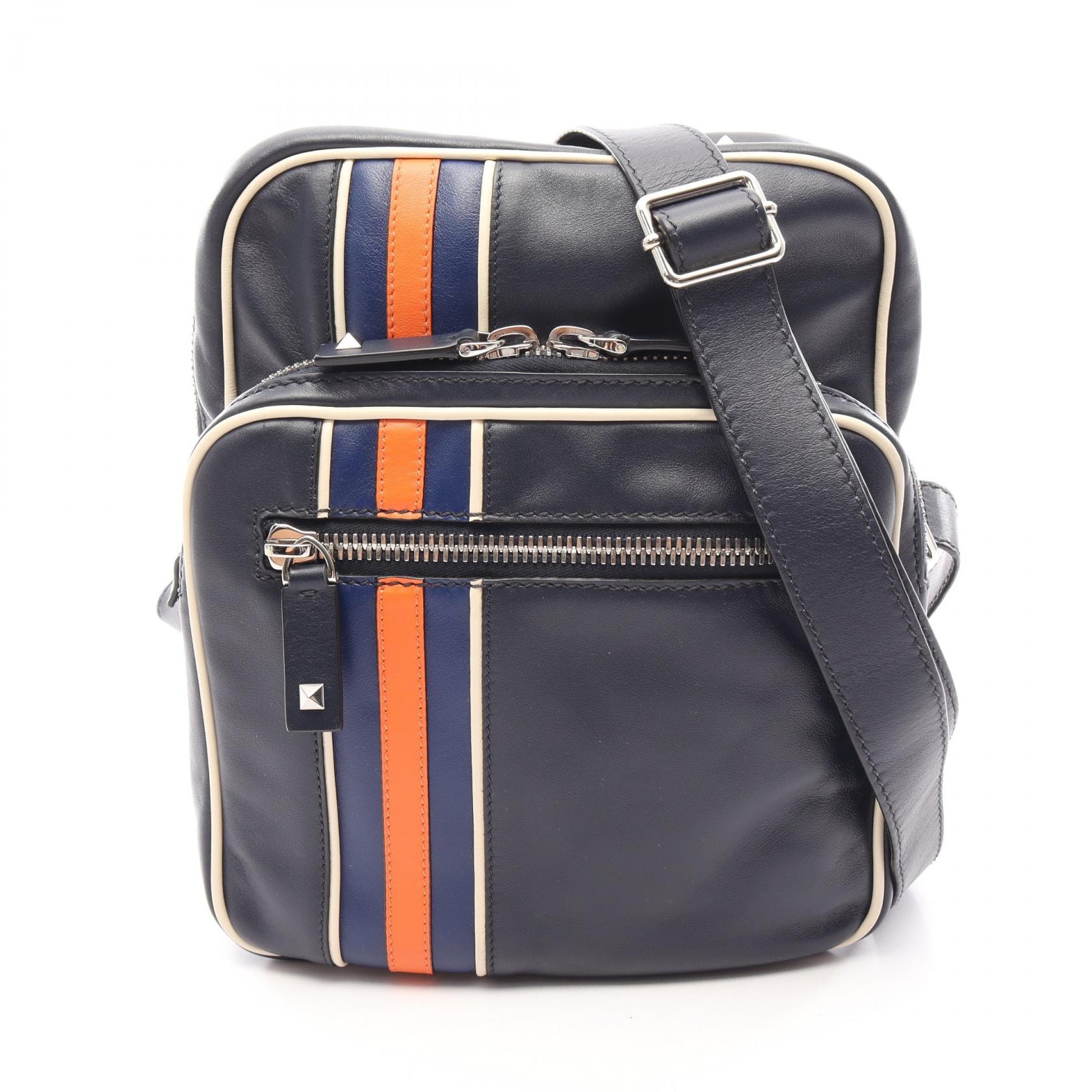 ヴァレンティノ・ガラヴァーニ Valentino Garavani ショルダーバッグ バッグ レザー メンズ ネイビー系 / マルチカラー 【中古】