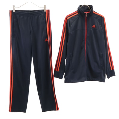 adidas アディダス トラックジャケット 上下セットアップ M ネイビー ジャージ