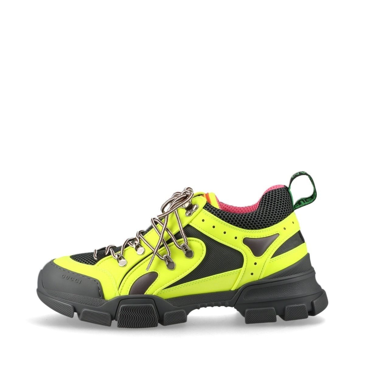 グッチ GUCCI フラッシュ トレック FLASHTREK ネオン Size:9 ローカット スニーカー レザー【中古】