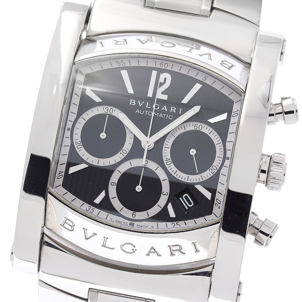 ☆良品 ブルガリ アショーマ AA48SCH メンズ 【中古】