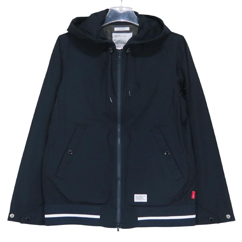 WTAPS ダブルタップス 11SS MUD/JACKET.NYCO.POPLIN 111GWDT-JKM02 コットン ナイロン ポプリン ジップアップ フーデッド ジャケット ネイビー アウター サイズ1(S)