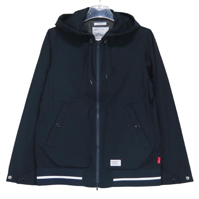 WTAPS ダブルタップス 11SS MUD/JACKET.NYCO.POPLIN 111GWDT-JKM02 コットン ナイロン ポプリン ジップアップ フーデッド ジャケット ネイビー アウター サイズ1(S)