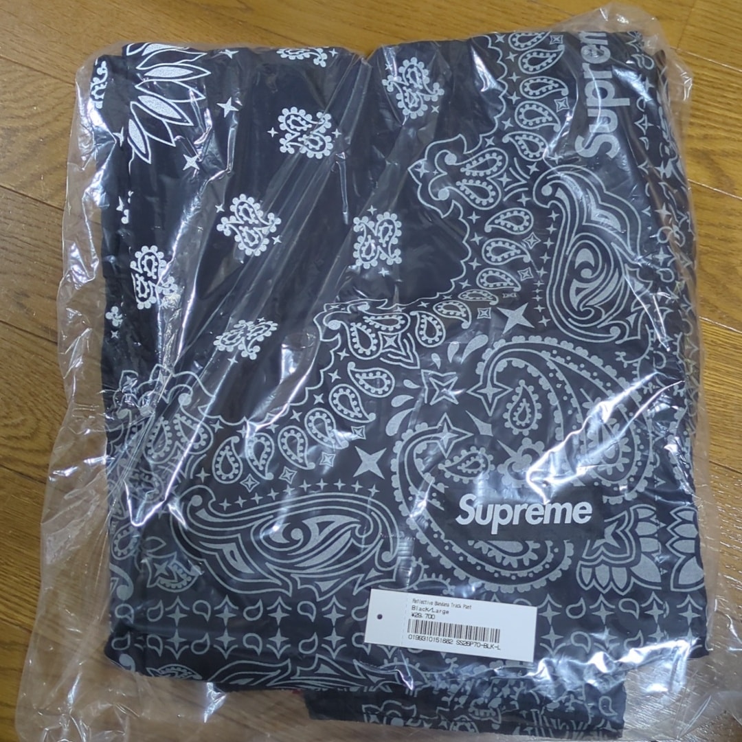 Supreme Reflective Bandana Track Pant "Black"