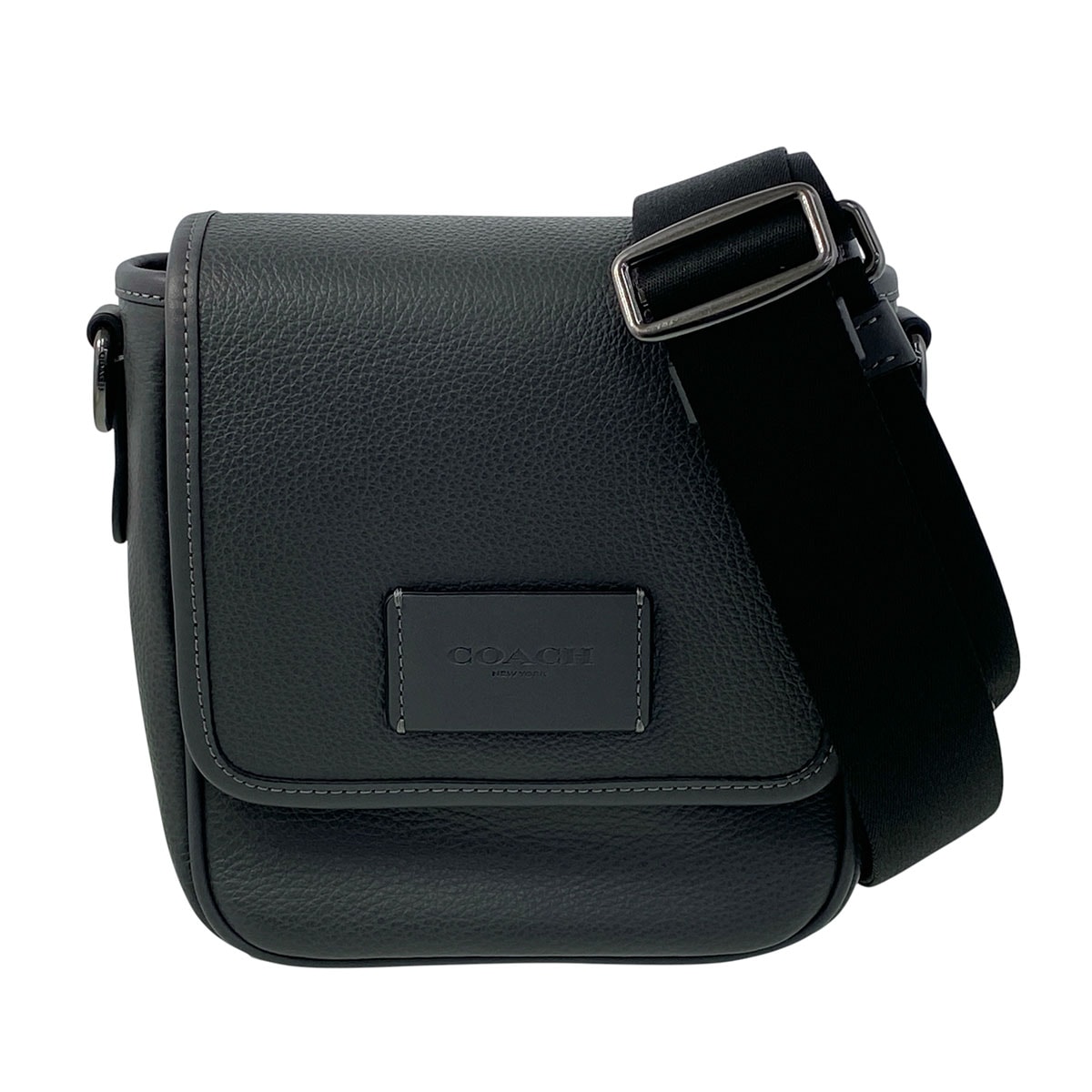 COACH コーチ ルーカス クロスボディ ショルダーバッグ C0914 レザー グレー メンズ【中古】