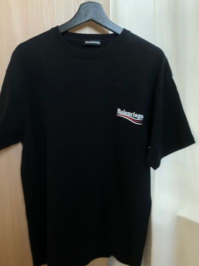 BALENCIAGA Political Campaign Logo Oversize T-shrit "Black"