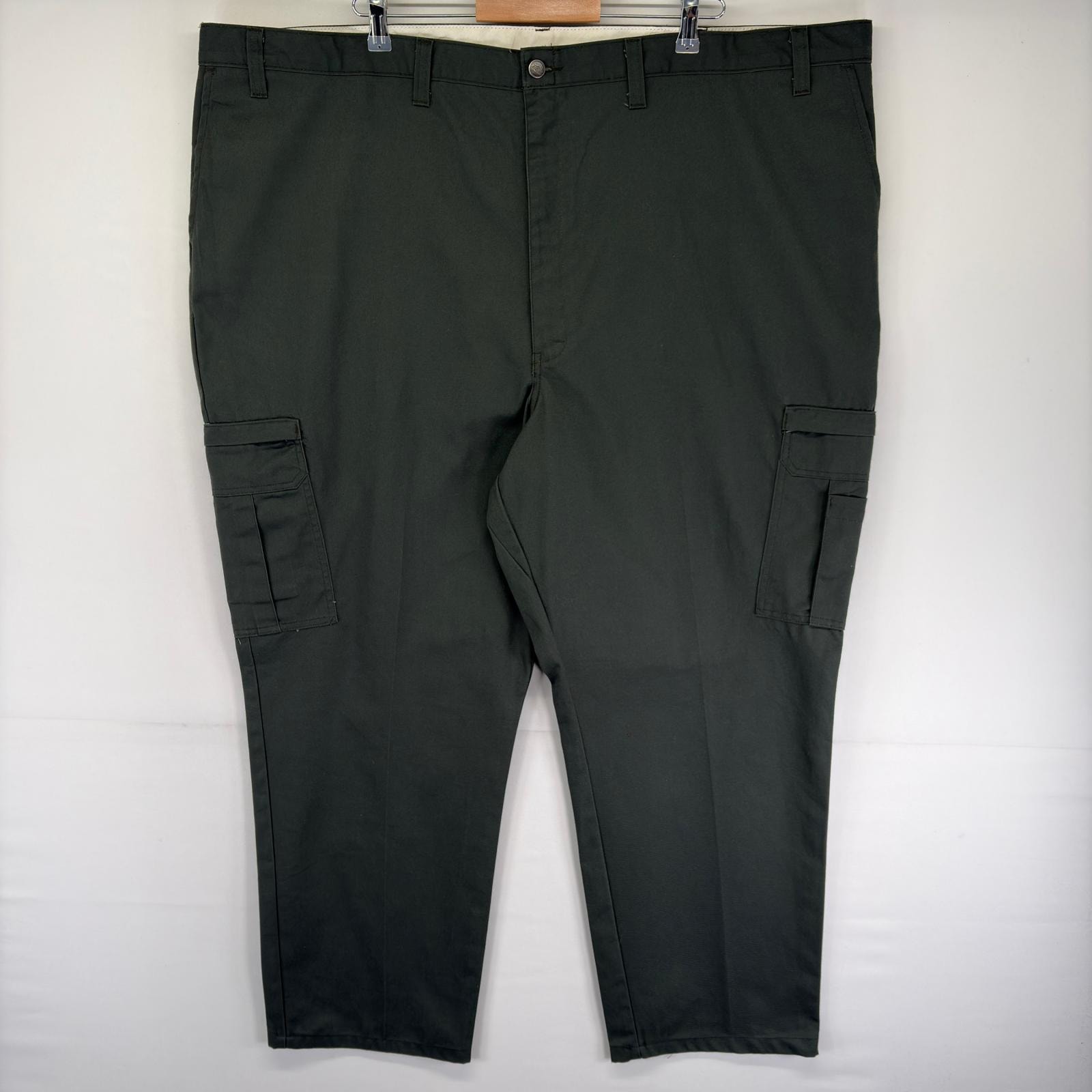 古着 ディッキーズ Dickies パンツ カーゴ ジップ IDEALジッパー 大きいサイズ ワンポイントロゴ ワーク 52uu  グリーン系 メンズ